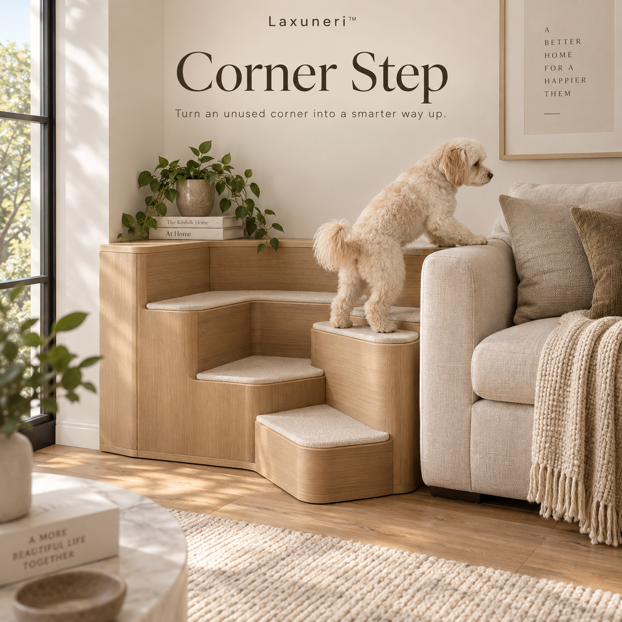 
                  Laxuneri™  Corner Step
                